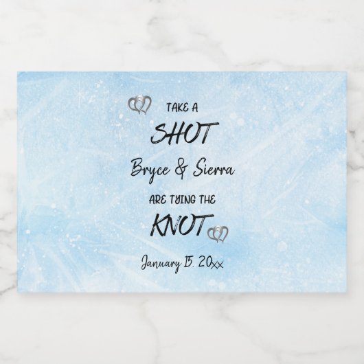 結び目の冬を結ぶショットをパーソナライズされた取る リキュールボトルラベル (シングルラベル)