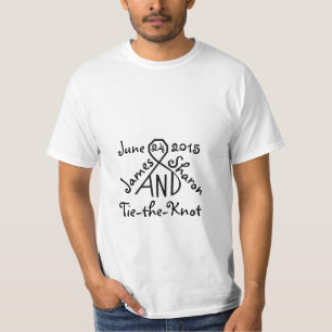 結び目の名パーソナライズされた前の結婚シャツを結ぶ Tシャツ
