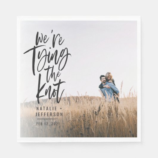 結び目の婚約パーティ スタンダードランチョンナプキン (正面)