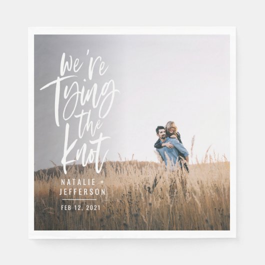 結び目の婚約パーティ スタンダードランチョンナプキン (正面)