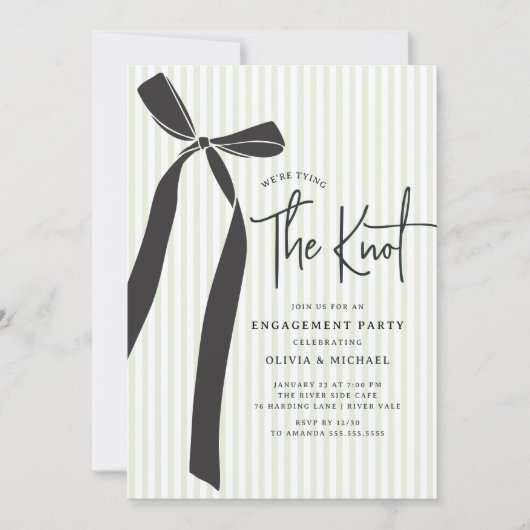 結び目の婚約 招待状 (正面)