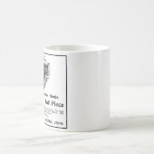 結び目の広告のマグ無し コーヒーマグカップ (中央)
