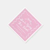 結び目の弓お洒落ブライダルシャワー スタンダードカクテルナプキン (角)