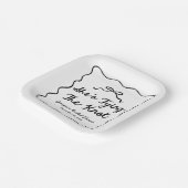 結び目の弓お洒落ブライダルシャワー ペーパープレート (傾斜あり)