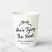 結び目の弓お洒落ブライダルシャワー 紙コップ (正面)