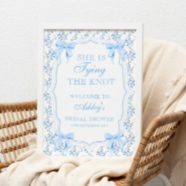 結び目の弓ブライダルシャワーへようこそ ポスター