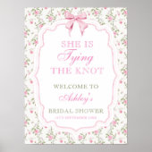 結び目の弓ブライダルシャワーへようこそ ポスター (正面)
