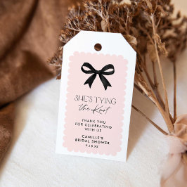 結び目の弓ブライダルシャワー ギフトタグ