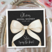 結び目の弓ブライダルシャワー スタンダードカクテルナプキン