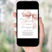 結び目の弓ブライダルシャワー 招待状