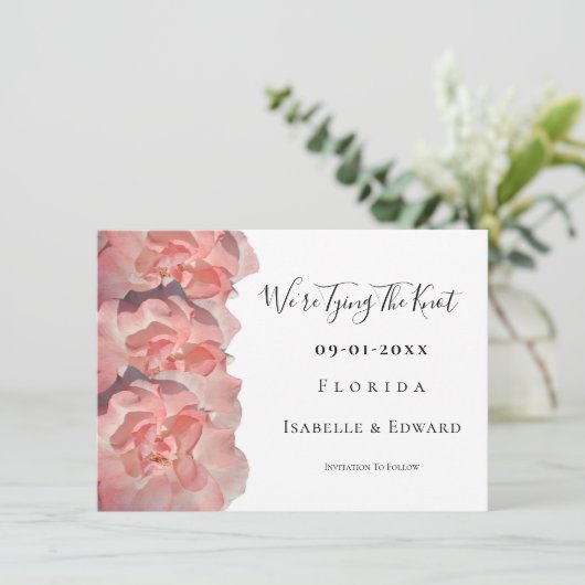 結び目の引用文フローラコーラルピンクローズ セーブザデート (スタンド正面)