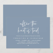 結び目の後、エロペメントポストのブ結婚ランチ 招待状 (正面/裏面)