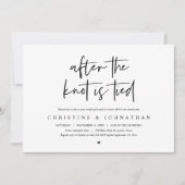 結び目の後、ポストのブ結婚ランチの投資 招待状 (正面)