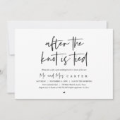 結び目の後、ポスト結婚のブランチ 招待状 (正面)