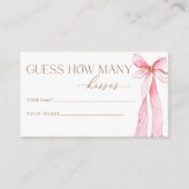 結び目の数を推測しているキス エンクロージャーカード (正面)