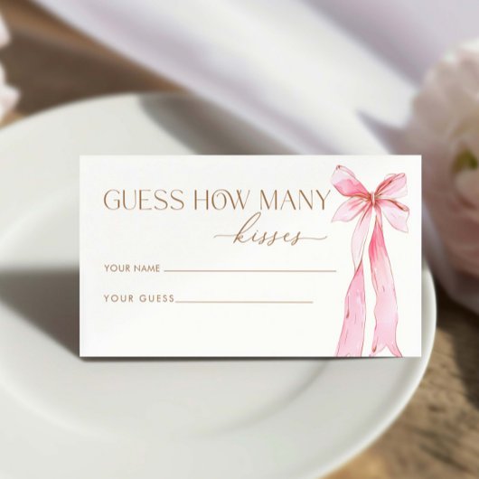 結び目の数を推測しているキス エンクロージャーカード