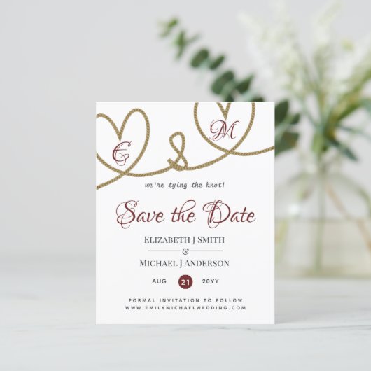 結び目の日付を保存するブルゴーニュモダンレッド (スタンド正面)