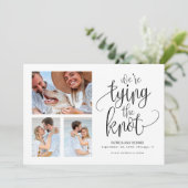 結び目の日付を保存する3の写真シンプルを結ぶ 招待状 (スタンド正面)