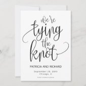 結び目の日付を非写真で保存する 招待状 (正面)