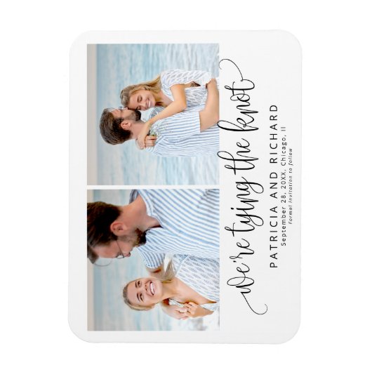 結び目の日付2の写真を保存する マグネット (縦)