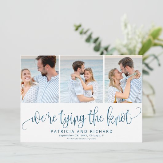 結び目の日付3の写真を保存する 招待状 (スタンド正面)