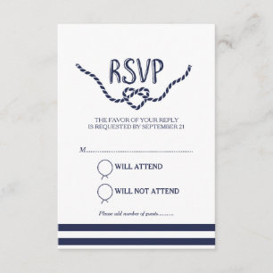 結び目の書道RSVP 出欠カード