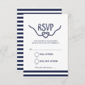 結び目の書道RSVP 出欠カード (正面/裏面)