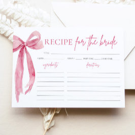 結び目の結び目ブライダルシャワーレシピカード 招待状