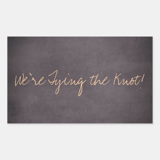 結び目の結婚式の招待シール 長方形シール (正面)