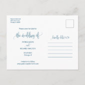 結び目の結婚式の日付写真を保存 ポストカード (裏面)