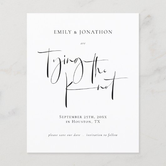 結び目の結婚式を結ぶ予算日付を保存 (正面)