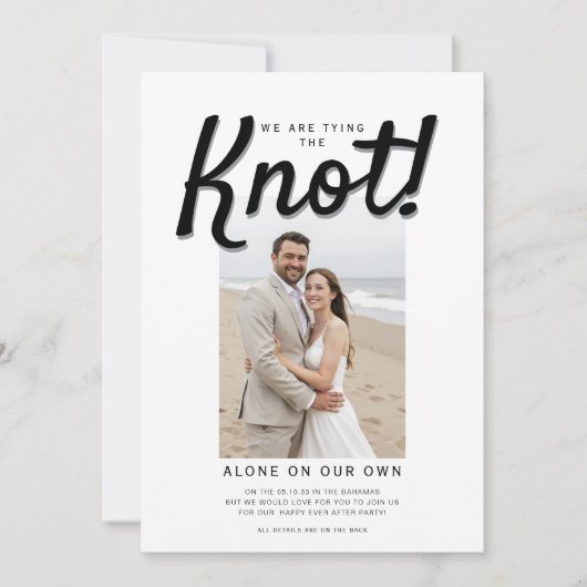 結び目の結婚披露宴QRコード 招待状 (正面)