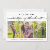 結び目の編集可能なカラー日付カードを保存 セーブザデート (正面)