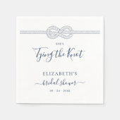 結び目の航海のブライダルシャワー スタンダードカクテルナプキン (正面)