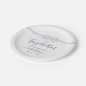 結び目の航海のブライダルシャワー ペーパープレート (アングル)