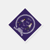 結び目の色の婚約を航海の結ぶ スタンダードカクテルナプキン (角)