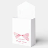 結び目の赤面ピンクブライダルシャワー フェイバーボックス (オープン)