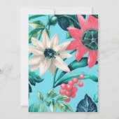 結び目の駆け落ちの招待を結ぶ熱帯青 招待状 (裏面)