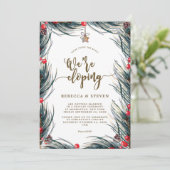 結び目の駆け落ち招待状を結ぶ冬のクリスマス 招待状 (スタンド正面)