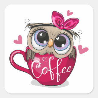 結び目は1杯のコーヒーに入れる スクエアシール