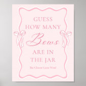 結び目をピンクで結ぶ弓の数を推測 ポスター (正面)