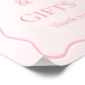 結び目をピンクに結ぶブライダルシャワーカード&ギフト ポスター (角)