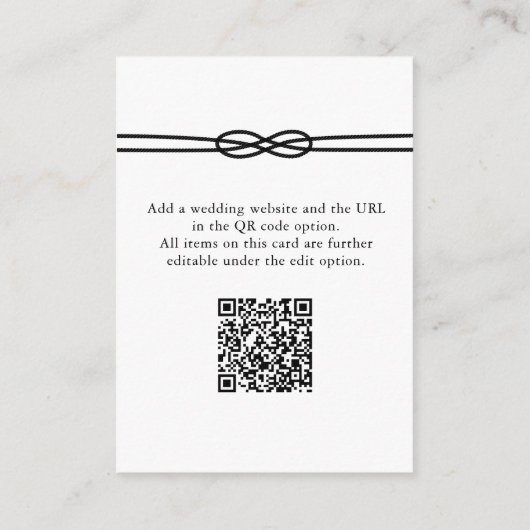 結び目をヨットの海ブルーウォーター色で結ぶ エンクロージャーカード (裏面)