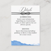 結び目をヨットの海ブルーウォーター色で結ぶ エンクロージャーカード (正面)