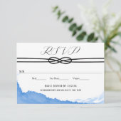 結び目をヨットの海ブルーウォーター色で結ぶ 出欠カード (スタンド正面)