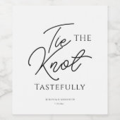 結び目を上品に結結婚ぶ ワインラベル (シングルラベル)