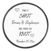 結び目を婚約した結ぶカップルをカスタム取る アイスホッケーパック (正面)