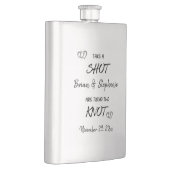 結び目を婚約した結ぶカップルをカスタム取る フラスク (右)