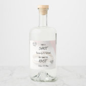 結び目を婚約した結ぶカップルをカスタム取る リキュールボトルラベル (正面)