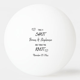 結び目を婚約した結ぶカップルをカスタム取る 卓球ボール